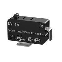 NNC 1NC 1NO Série NV-16 Micro-interrupteur avec variété de leviers et bornes de contact IEC IP40