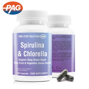 Suplemen Label pribadi menyajikan bahan Premium untuk nutrisi seimbang <span class=keywords><strong>Spirulina</strong></span> organik & Chlorella Herbal <span class=keywords><strong>Capsule</strong></span> 650Mg - Product Image 1