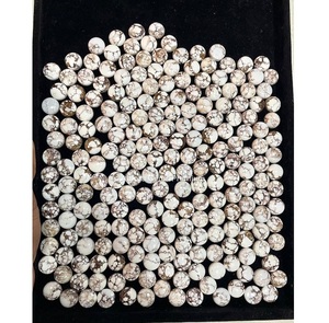 Cabujón de magnesita de caballo salvaje redondo calibrado, piedras preciosas sueltas para hacer joyas, anillos personalizados, pendientes, colgantes - Product Image 1