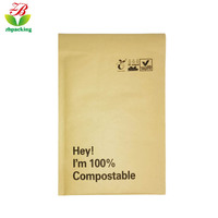 Enveloppes d'expédition personnalisées en kraft, pochettes d'expédition nude, pochettes Jiffy en polyéthylène, 100% compostables, biodégradables, sacs à bulles pour envoi postal