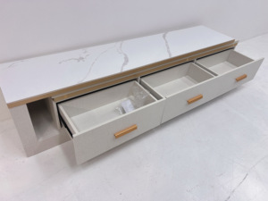 Liquidación de Stock: Mueble de <span class=keywords><strong>TV</strong></span> Extensible con Tablero de Piedra Sinterizada sin Pintura y Herrajes Premium para Sala de Estar/Hogar - Product Image 5