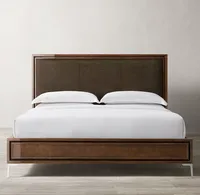 Chambre à coucher classique de luxe américaine Sassanid OEM lit panneau en cuir Benoit