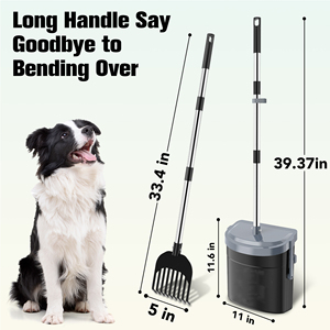 Recién llegado, pala para caca de perro grande con accesorio de bolsa para perros grandes, medianos y pequeños, pala para caca portátil con tapa - Product Image 6