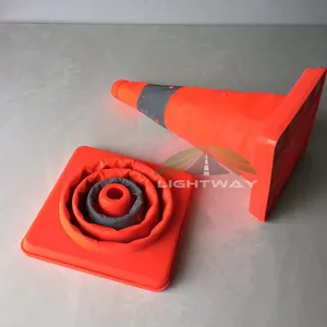 60cm2022中国工場オレンジ折りたたみ式格納式安全トラフィックコーン