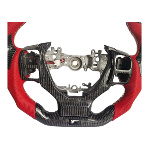 Volant de direction Barmich RACING en cuir perforé et fibre de carbone à 3 branches de 35 mm pour Lexus CT200H IS NX GX GS RX IS250 <span class=keywords><strong>RC300</strong></span> - Product Image 2