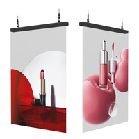 Écrans en verre à film LED transparent double face pour intérieur avec bande LED HDR10 1080P pour les magasins de détail