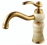 Robinet de salle de bain monocommande en laiton huilé, à poser sur comptoir, avec cartouche céramique, 1 trou, style vintage, pour lavabo