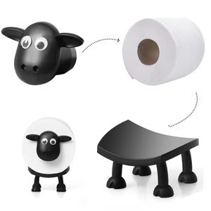 Moderno Soporte de Papel Higiénico de Plástico con Forma de Oveja, Divertido Soporte de Rollo de Papel para Baño, Bonito Soporte de Papel Decorativo con Forma de Oveja Negra, Accesorios para el Baño - Product Image 1