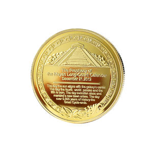 Moneda de cabra personalizable chapada en oro liso del zodiaco de doce constelaciones de metal - Product Image 5