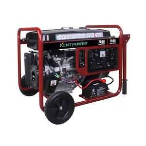 electric start 7kw 7000 watt generator with handle and wheel