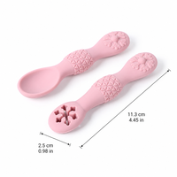 Cuillère d'alimentation pour bébé en silicone flocon de neige de qualité alimentaire Meitai, pointe souple, poignée antidérapante, lavable, vaisselle pour enfants 0+