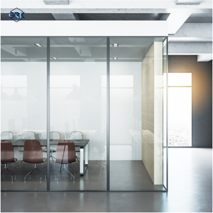 <span class=keywords><strong>Cloison</strong></span> en verre insonorisée 45 dB à installation rapide, système mural extérieur en aluminium robuste de 84 mm pour écoles et hôpitaux - Product Image 4