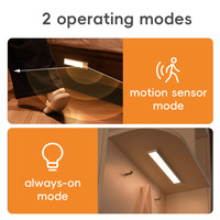 Tira de Luz con Sensor de Movimiento, Iluminación para Gabinetes con Encendido/Apagado Automático, Luz Nocturna LED Regulable para Armario, Guardarropa, Escalera