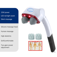Masajeador Corporal con Doble Cabezal Calefactor, Martillo de Masaje para Espalda, Herramientas de Masaje Portátiles, Martillo de Masaje Manual Vibratorio Profesional