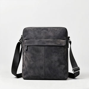 사용자 정의 저장 방수 크로스 바디 슬링 스웨이드 패브릭 패션 빈티지 사용자 정의 로고 메신저 가방 남성 - Product Image 2