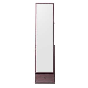 DB Wholesale Brown Jewelry Cabinet with <b>360</b>° Swivel Standing <b>Mirror</b> and Storage Organizer - Product Image 1