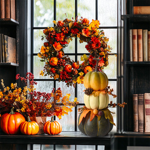Hot Selling Artificial Pumpkin and Sunflowers Potted Plant with Maple Decoration for Thanksgiving and Valentine's Day - Product Image 6
