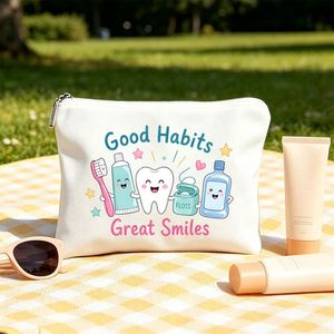 Dental Themed Cosmetic Bag for Mom Daughters Friends Ideal <b>Gifts</b> for <b>Travel</b> Birthdays Great Smiles Pouch <b>Gift</b> Bag for Women - Product Image 6