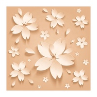 Carrelage mural et de sol en porcelaine moderne, design bleu et blanc à fleurs, matériaux de construction, style 3D, 60*60 24*24 600x600