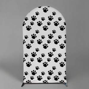 Paw baskılar Arch zemin elastik Spandex doğum günü bebek duş parti için stokta sıkı arka plan fabrika toptan - Product Image 2