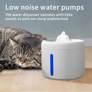 Distributeur d'eau automatique pour animaux de compagnie en plastique moderne de petite taille avec une capacité de 2 L, branchement, anti-brûlure à sec et circulation d'eau pour chats - Product Image 5