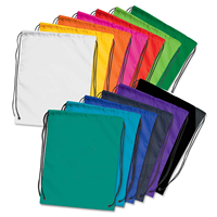 Logo kustom murah tas tali poliester Promosi kebugaran tahan air menarik tali tas