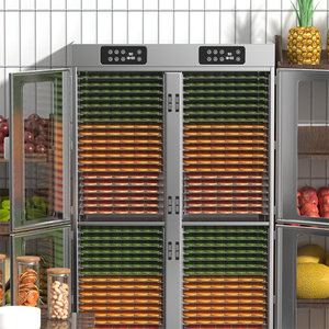 เครื่องอบแห้งอาหารเชิงพาณิชย์ 80 ถาด 4 ช่องแยกอิสระ เครื่องอบผลไม้และผัก สแตนเลส เครื่องทำเนื้อแดดเดียวอเนกประสงค์ - Product Image 2