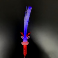 Bâton lumineux de Noël multicolore à LED Bonhomme de neige en fibre optique Bâton lumineux en plastique