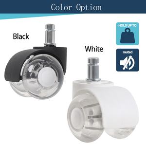 Patent Design OEM Factory Möbel Stuhl Ersatz Trans lucent Pu Swivel Round Stem Möbel Stuhl Lenkrad 2 Zoll - Product Image 2