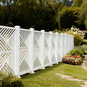 Panneau de clôture WPC avec poteau en aluminium, système de clôture composite, structure robuste, imperméable, antirouille, installation facile pour l'extérieur - Product Image 2