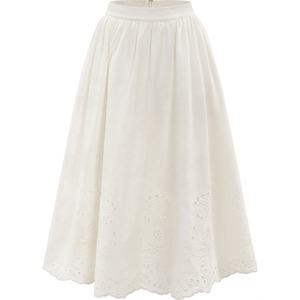 Private Label Natural Waist Casual <b>Knee</b>-<b>Length</b> <b>A</b>-<b>Line</b> Design Spandex/Cotton <b>Skirt</b> High Quality Ladies OEM/ODM Women's Elegant - Product Image 1