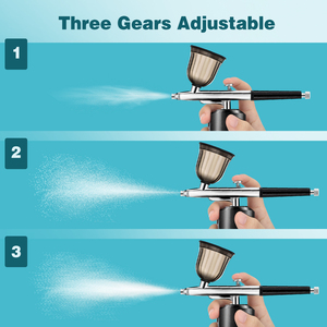 Kit aérographe portable rechargeable USB pour barbier, tatouages, <span class=keywords><strong>cheveux</strong></span>, ongles, maquillage, pistolet pulvérisateur sans fil avec compresseur - Product Image 2