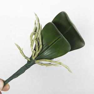 E-3102 Hojas <span class=keywords><strong>de</strong></span> Orquídea Artificiales Verdes al por Mayor, Hojas <span class=keywords><strong>de</strong></span> Orquídea <span class=keywords><strong>de</strong></span> Látex con Tacto Real para Arreglos Florales - Product Image 5