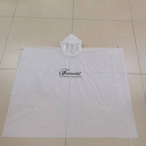 Compostable Biodegradable PLA+PBAT Disposable Rain <b>Poncho</b> <b>for</b> Theme Parks - Product Image 3