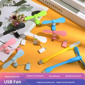 พัดลมมือถือขนาดเล็ก 3-in-1 <span class=keywords><strong>แบ</strong></span>บพกพา มอเตอร์ไร้แปรงถ่าน สำหรับอุปกรณ์ <span class=keywords><strong>Apple</strong></span> Android Type-C ลดราคาพิเศษ - Product Image 4