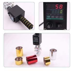 Machine de marquage à chaud manuelle portative en aluminium à poignée unique pour gaufrage de plaques d'immatriculation, cuir, PVC, PE, PU, bois - Product Image 4