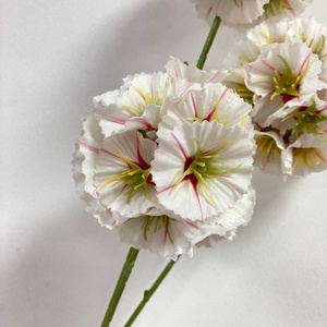 LO-1291 Fleur artificielle Scabiosa violette à 3 têtes en soie pour guirlande <span class=keywords><strong>de</strong></span> fleurs DIY, bouquet <span class=keywords><strong>de</strong></span> <span class=keywords><strong>mariée</strong></span>, cabine photo - Product Image 4