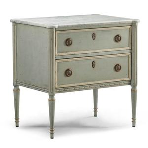 طاولات سرير جانبية مخصصة من الخشب الصلب بتصميم فرنسي عتيق وأثاث غرف نوم - Product Image 2