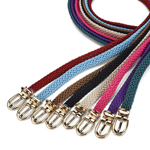 Nouveaux produits 1.5 <span class=keywords><strong>CM</strong></span> <span class=keywords><strong>de</strong></span> large femmes Polyester corde armure robe taille ceintures boucle ardillon maigre <span class=keywords><strong>ceinture</strong></span> tressée - Product Image 4