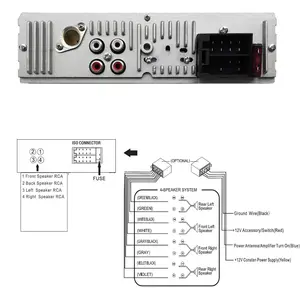 Lettore MP3 per auto Autoradio Stereo Autoradio BT 12V In-dash 1 Din Fm Aux In ricevitore SD USB MP3 MMC WMA JSD-520