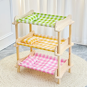 3-<strong>Tier</strong> Solid Wood <strong>Cat</strong> <strong>Bed</strong> with Sisal Pad - Extra Large Multi-Functional Scratching &amp; Resting Perch for All Seasons - Product Image 3
