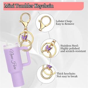 Mini taza tipo vaso <span class=keywords><strong>de</strong></span> 40oz, accesorios para vasos Stan, llavero con dije <span class=keywords><strong>de</strong></span> abeja, llavero para bálsamo <span class=keywords><strong>labial</strong></span>, pequeños regalos <span class=keywords><strong>de</strong></span> lujo - Product Image 4