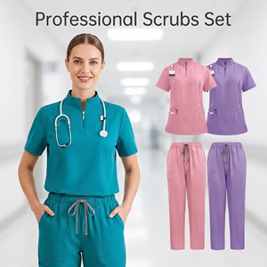 Uniformes para Lavado de <span class=keywords><strong>Ropa</strong></span> a Mano, Uniformes Quirúrgicos, Uniformes para Clínica Dental para Hombres y Mujeres, Conjuntos de Pantalones Largos y Manga Corta - Product Image 2