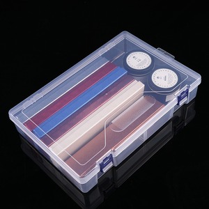 Transparent 10 Compartment Storage Box Plastic Organizer For Tools Toys Building Blocks Puzzles Rectangular Covered Bin - Product Image 3
