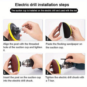 Disco de lija con almohadilla de amortiguación de 5 pulgadas (125 mm) con adhesivo para pulir madera, metal y plástico - Product Image 5