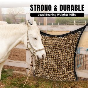 Sac à alimentation en maille pour chevaux, filet à foin en nylon à alimentation lente, rangement suspendu pour chevaux - Product Image 4