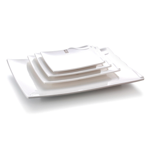 Bộ Đồ Ăn Melamine Hình Chữ Nhật Bộ Đĩa Trắng Bán Sỉ - Product Image 2
