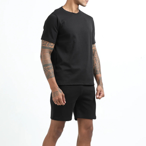 Summer Polyester/Cotton Casual High Street Style Lightweight Quick Dry Breathable Customizable <b>Short</b> Sleeve T-Shirt <b>Shorts</b> <b>Set</b> - Product Image 2