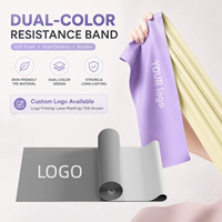 Juego de Bandas de Resistencia de TPE de Doble Color, 5 Piezas, 20LB 25LB 30LB, Bandas de Tonificación para Pilates, Yoga y Estiramiento para Mujeres, Gimnasio en Casa