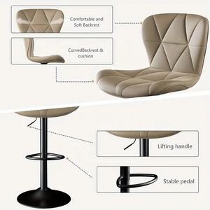 Venta Directa de Fábrica Runwood: Taburete de Bar Negro con Respaldo, <span class=keywords><strong>Sillas</strong></span> <span class=keywords><strong>Giratorias</strong></span> <span class=keywords><strong>para</strong></span> Vestíbulo de Hotel, Taburete Alto con Respaldo Alto al por Mayor - Product Image 5